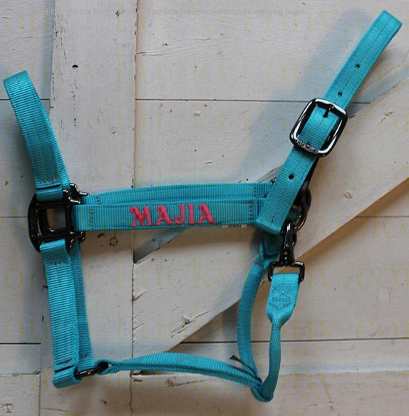 Custom nylon horse halter made in USA – Lucky Pony Tack